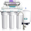 APEC Water Systems ROES-PHUV75 Essence Series Top Tier Alkaline Mineral and Ultra-Violet UV Sterilizer 75 GPD 7-Stage Ultra Safe Reverse Osmosis Drinking Water Filter System,white